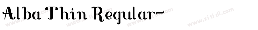 Alba Thin Regular字体转换